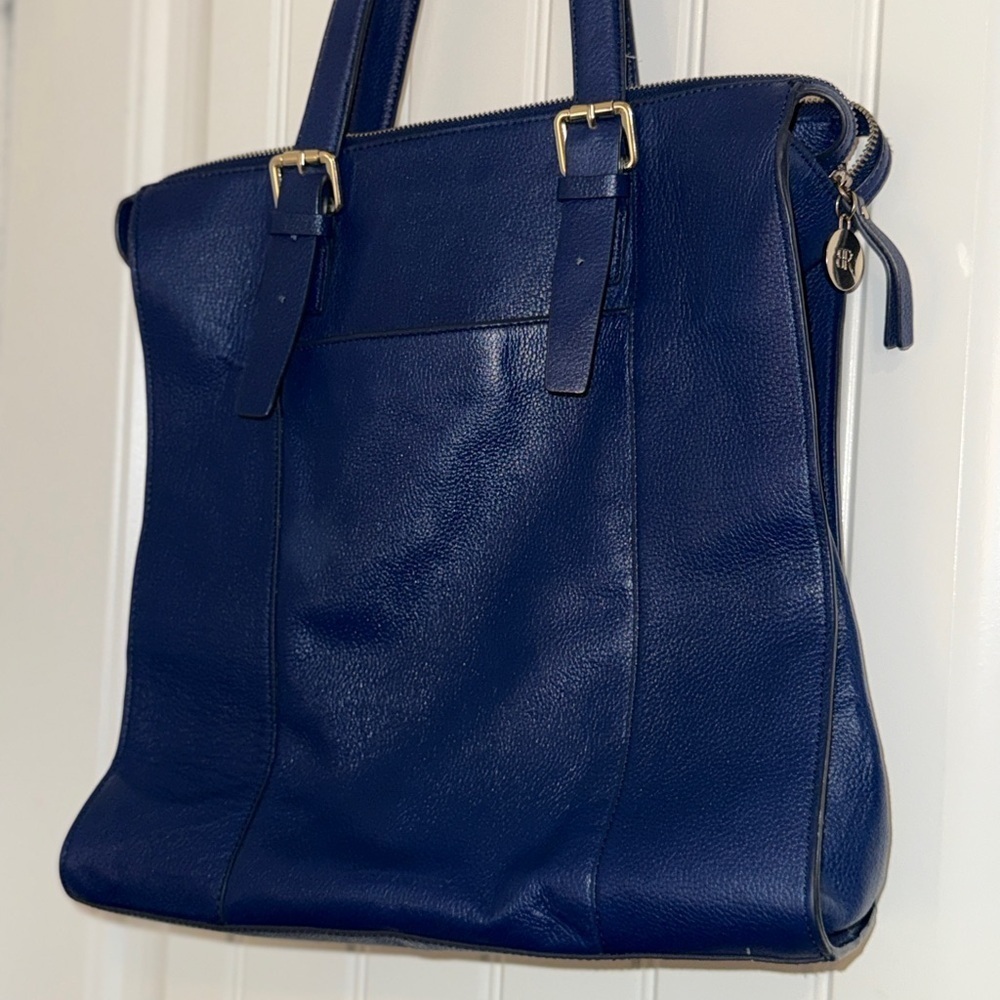 Banana Republic Royal Blue Leather COLETTE TOTE - Picture 16 of 16